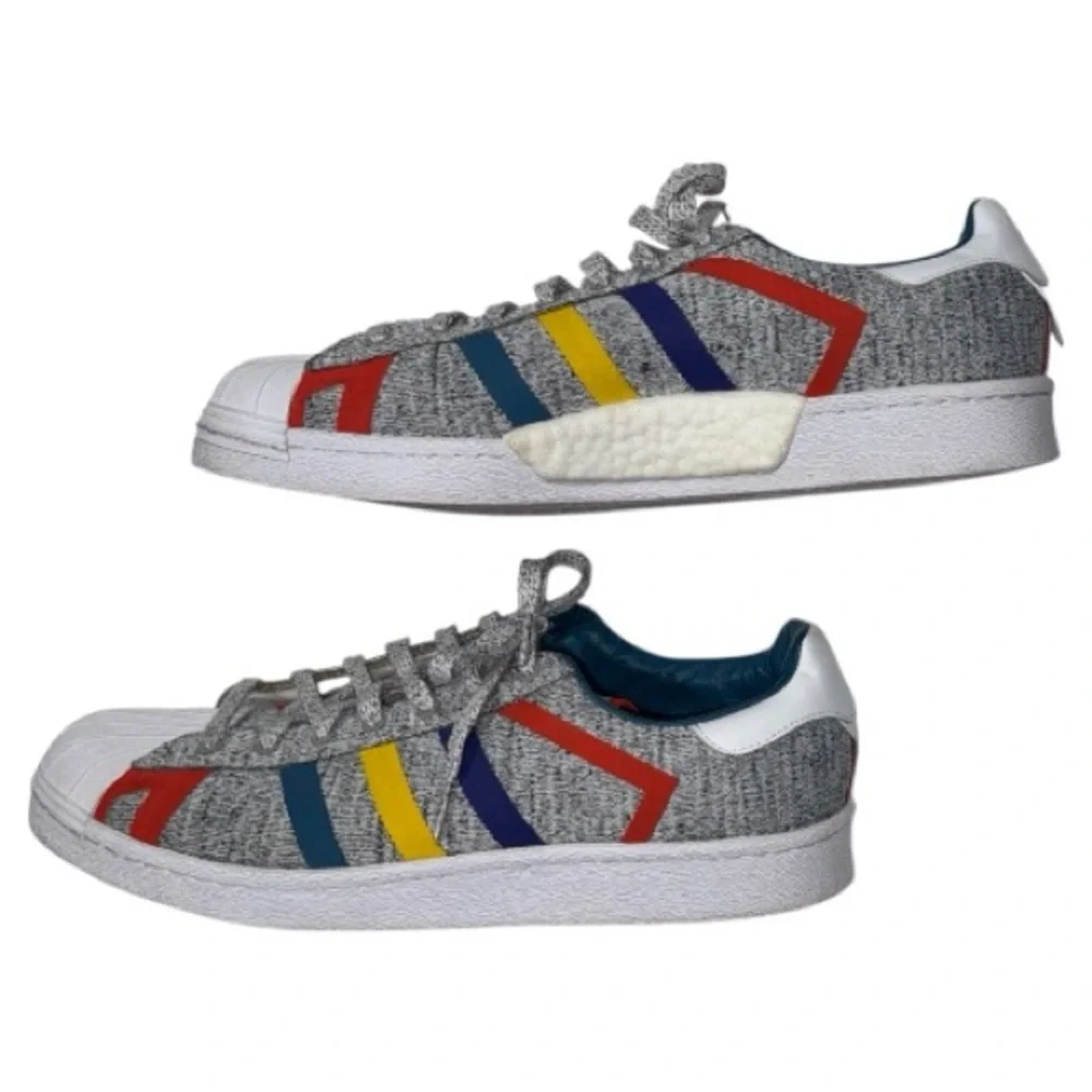 adidas Originals & White Mountaineering Superstar 'Light Grey' Sneakers, Size 13